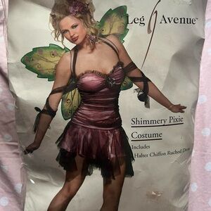 Vintage Y2k Leg Avenue Pink and Black Fairy Costume